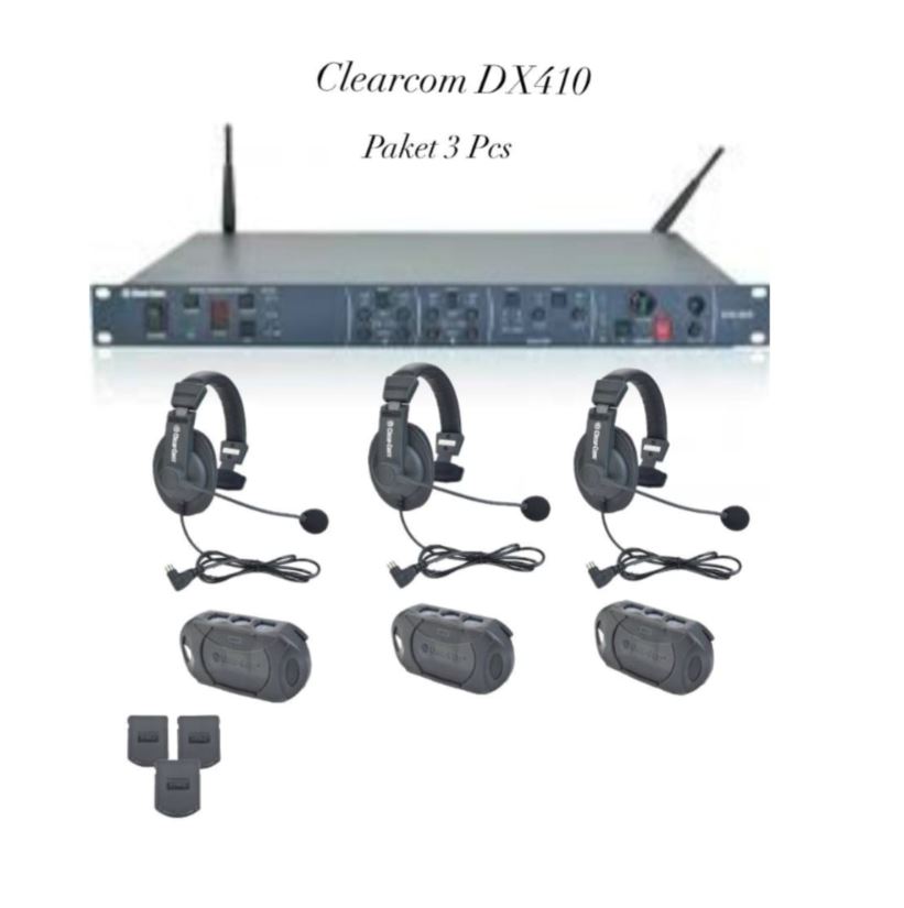 Sewa Clearcom DX410 Paket 3 unit